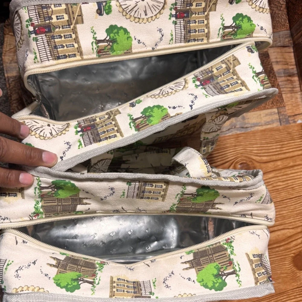 Balcray London Theme‎ Lunch Totes Set of 2 Travel Thermal Insulated